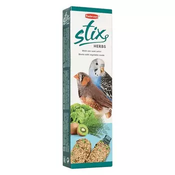 Лакомство палочки Padovan Stix Herbs для попугаев и экзотических птиц антистрессовые с травами - 80 г для взрослых Италия 1 уп. х 1 шт. х 0.08 кг