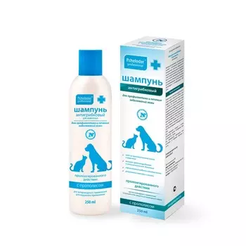 Лечебный шампунь Пчелодар с пироктоноламином - 250 мл уход за шерстью Россия 1 уп. х 1 шт. х 0.25 кг