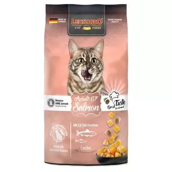 Leonardo Adult Salmon GF сухой корм для кошек с чувствительным пищеварением, беззерновой, с лососем повседневный супер премиум беззерновые для взрослых с лососем мешок Импортный корм 1 уп. х 1 шт. х 7.5 кг
