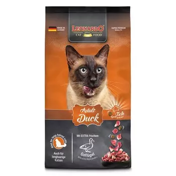 Leonardo Adult сухой корм для кошек, для выведения шерсти из желудка, с УТКОЙ и рисом - 1,8 кг холистик холистики для взрослых с уткой для всех пород мешок Германия 1 уп. х 1 шт. х 1.8 кг
