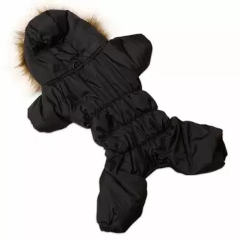 Lion Winter комбинезон LP070 для собак мелких пород, унисекс, зимний, черный - XL (спина 32-34 см, обхват шеи 43-45, обхват груди 41-43 см) породы мелкого размера Россия 1 уп. х 1 шт. х 1 кг