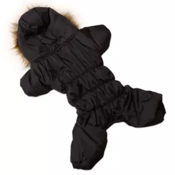 Lion Winter комбинезон LP070 для собак мелких пород, унисекс, зимний, черный - XS (спина 20-22 см, обхват шеи 27-29 см, обхват груди 25-27 см) породы мелкого размера Россия 1 уп. х 1 шт. х 1 кг