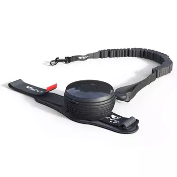 Lishinu Bungee рулетка-поводок для собак черная супер премиум породы среднего размера Словения 1 уп. х 1 шт. х 0.45 кг