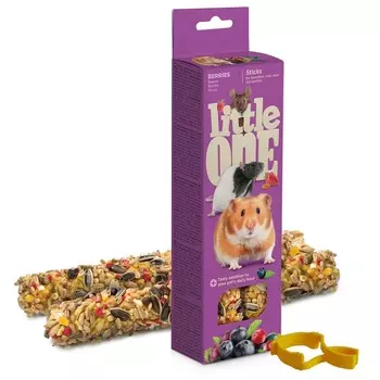 Little One палочки для хомяков, крыс, мышей и песчанок с ягодами 2 шт - 60 г Россия 1 уп. х 1 шт. х 0.12 кг