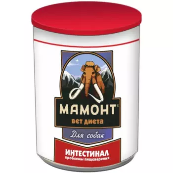 Мамонт Vet Diet Intestinal влажный корм для собак, диетический, для профилактики заболеваний ЖКТ - 0,525 кг диетические супер премиум для взрослых с курицей для всех пород консервы (в железной банке) Российский корм 1 уп. х 6 шт. х 3.15 кг