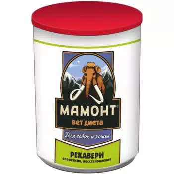 Мамонт Vet Diet Recovery влажный корм для собак и кошек, диетический, в период сниженного аппетита - 0,525 кг диетические супер премиум для взрослых с курицей для всех пород консервы (в железной банке) Российский корм 1 уп. х 6 шт. х 3.15 кг