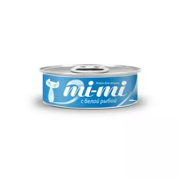 Mi-Mi полнорационный влажный корм для кошек, с тунцом и белой рыбой, кусочки в желе, в консервах - 80 г повседневный супер премиум для всех возрастов с рыбой для всех пород консервы (в железной банке) Импортный корм 1 уп. х 24 шт. х 1.92 кг