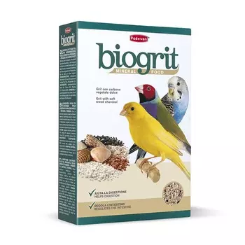 Минеральная добавка Padovan Biogrit для декоративных птиц био-песок - 700 г для взрослых Италия 1 уп. х 1 шт. х 0.7 кг