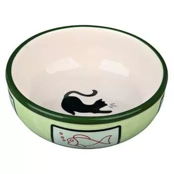 Миска Trixie для кошек керамическая 0,35 л/ф12,5 см эконом Китай 1 уп. х 1 шт. х 0.235 кг