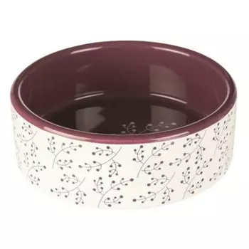 Миска Trixie для кошек керамическая 1,4 л/20 см бело-ягодная премиум Китай 1 уп. х 1 шт. х 0.886 кг