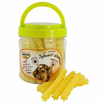 Мнямс лакомство для собак, крученые зубные палочки с фруктами - 340 г повседневный Китай 1 уп. х 1 шт. х 0.34 кг