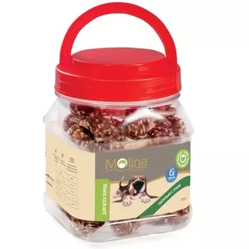 Molina лакомство для собак, гантельки с уткой - 400 г Китай 1 уп. х 1 шт. х 0.4 кг