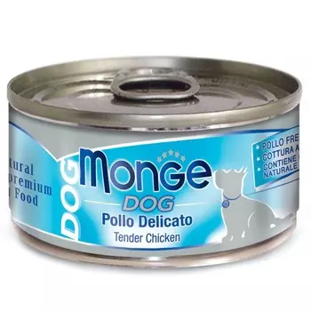 Monge Dog Natural влажный корм для собак, с курицей, в консервах - 95 г повседневный супер премиум для взрослых с курицей для всех пород Таиланд 1 уп. х 24 шт. х 2.28 кг