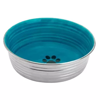 Mr.Kranch Cyclo миска из нержавеющей стали с керамическим покрытием и нескользящим основанием - 2,7 л, голубая для всех возрастов Индия 1 уп. х 1 шт. х 0.412 кг