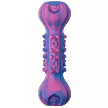 Mr.Kranch игрушка для собак, Гантель дентальная, с пищалкой, разноцветная не ароматизированная - 22 см для всех возрастов для всех пород Китай 1 уп. х 1 шт. х 0.33 кг