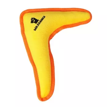 Mr.Kranch игрушка для собак средних и крупных пород, бумеранг с пищалкой, желтый - 34х28,5х6,5 см для всех возрастов породы крупного размера Россия 1 уп. х 1 шт. х 0.132 кг