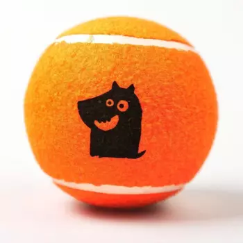 Mr.Kranch игрушка для собак Теннисный мяч большой с пищалкой, оранжевый - 9 см породы среднего размера Китай 1 уп. х 1 шт. х 0.184 кг