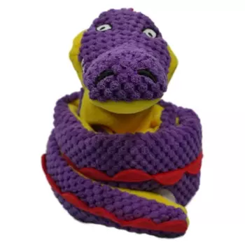 Mr.Kranch игрушка для собак "Змейка" с карманами под лакомство, фиолетовая - 96 см миниатюрные породы Китай 1 уп. х 1 шт. х 0.185 кг