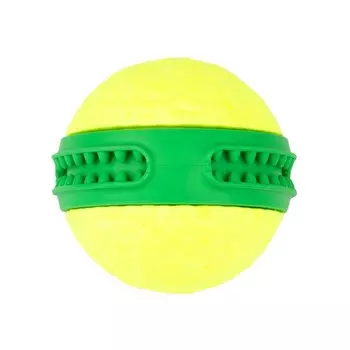 Mr.Kranch игрушка-мяч Зубастик для собак, зеленая - 6 см для всех возрастов породы мелкого размера Китай 1 уп. х 1 шт. х 0.046 кг