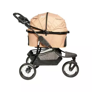 Mr.Kranch Коляска для собак и кошек, прогулочная, повышенной проходимости, макс. нагрузка 15 кг, бежевая Китай 1 уп. х 1 шт. х 6 кг