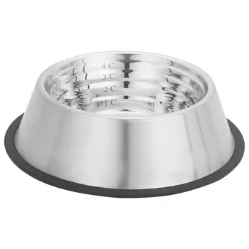 Mr.Kranch миска из нержавеющей стали с нескользящим основанием, контроль объема порции - 470 мл для всех возрастов Индия 1 уп. х 1 шт. х 0.241 кг