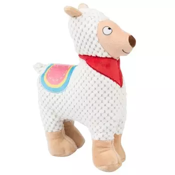 Mr.Kranch плюшевая игрушка "Лама" для собак, с пищалкой, белая - 20 см для всех возрастов породы мелкого размера Китай 1 уп. х 1 шт. х 0.152 кг