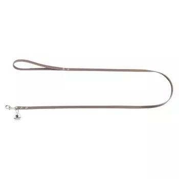 Mr.Kranch поводок для собак, из натуральной кожи с QR-адресником, 130 см, 8 мм, бежевый для всех возрастов Россия 1 уп. х 1 шт. х 0.1 кг