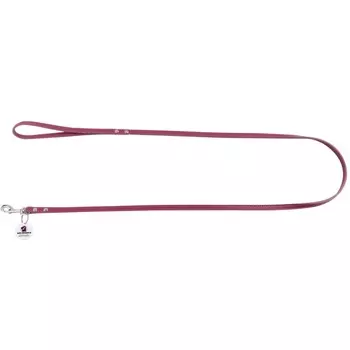 Mr.Kranch поводок для собак, из натуральной кожи с QR-адресником, 130см, 12мм, малиновый для всех возрастов породы мелкого размера Россия 1 уп. х 1 шт. х 0.1 кг