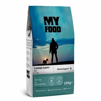 Myfood Canine Puppy Mini Multi-Dog with Lamb & Rice полнорационный сухой корм для щенков мелких пород, с ягненком и рисом - 2,5 кг повседневный супер премиум для щенков с ягненком породы мелкого размера мешок Импортный корм 1 уп. х 1 шт. х 2.5 кг