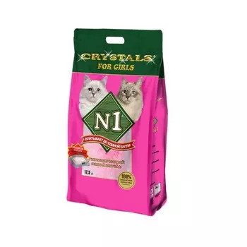 Наполнитель N1 For Girls силикагелевый для кошачьего туалета супер премиум Китай 1 уп. х 1 шт. х 6 кг