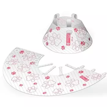 Neoterica Vetpro воротник для кошек и собак, защитный, реабилитационный, пластиковый с фиксатором Click, 25 см Китай 1 уп. х 1 шт. х 0.17 кг