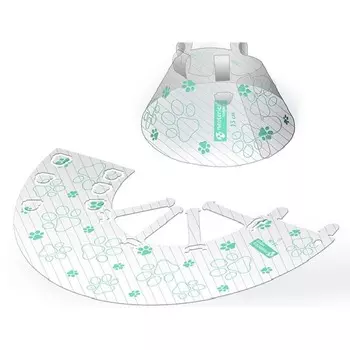 Neoterica Vetpro воротник для кошек и собак, защитный, реабилитационный, пластиковый с фиксатором Click, 15 см Китай 1 уп. х 1 шт. х 0.08 кг