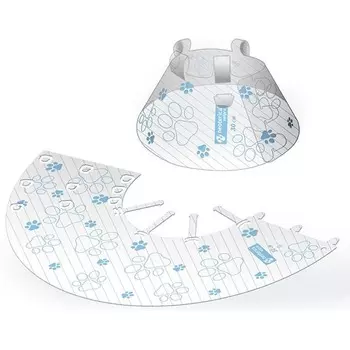 Neoterica Vetpro воротник для кошек и собак, защитный, реабилитационный, пластиковый с фиксатором Click, 30 см Китай 1 уп. х 1 шт. х 0.23 кг