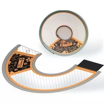 Neoterica Vetpro воротник для кошек и собак, защитный, реабилитационный, пластиковый с застежкой-липучкой, 12,5 см Китай 1 уп. х 1 шт. х 0.04 кг