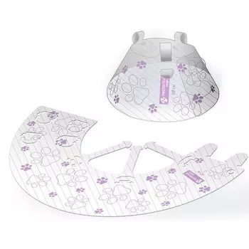 Neoterica Vetpro воротник для кошек и собак, защитный, реабилитационный, пластиковый с фиксатором Click, 10 см Китай 1 уп. х 1 шт. х 0.026 кг