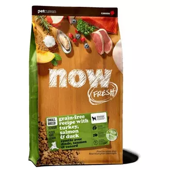 Now Fresh Small Breed Senior Recipe Grain Free сухой корм для пожилых собак малых пород беззерновой с индейкой, уткой и овощами - 2,72 кг повседневный супер премиум холистики для пожилых с индейкой породы мелкого размера мешок Канада 1 уп. х 1 шт. х 2.72 кг