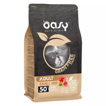 Oasy Dry Dog Grain Free Adult Small сухой корм для взрослых собак мелких и миниатюрных пород беззерновой с ЯГНЕНКОМ повседневный супер премиум беззерновые для взрослых с ягненком породы мелкого размера мешок Импортный корм 1 уп. х 1 шт. х 2.5 кг