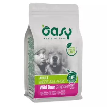 Oasy Dry Dog OAP Adult Medium/Large Монопротеин сухой корм для взрослых собак средних и крупных пород с мясом дикого КАБАНА повседневный супер премиум монобелковый для взрослых с кабаном породы крупного размера мешок Импортный корм 1 уп. х 1 шт. х 18 кг