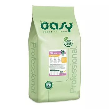 Oasy Dry Light in Fat Professional сухой корм для взрослых собак с лишним весом с КУРИЦЕЙ повседневный супер премиум зерновые для взрослых с курицей для всех пород мешок Импортный корм 1 уп. х 1 шт. х 18 кг