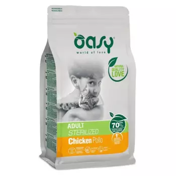 Oasy Dry Sterilized Professional сухой корм для взрослых стерилизованных кошек с КУРИЦЕЙ - 1,5 кг повседневный супер премиум зерновые для взрослых с курицей для всех пород мешок Импортный корм 1 уп. х 1 шт. х 1.5 кг