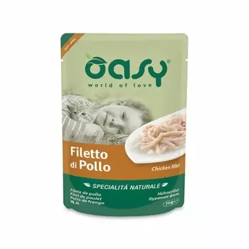 Oasy Wet Cat Specialita Naturali Chicken влажный корм для взрослых кошек, дополнительное питание с курицей, в паучах - 70 г повседневный супер премиум беззерновые для взрослых с курицей для всех пород паучи Таиланд 1 уп. х 1 шт. х 0.07 кг