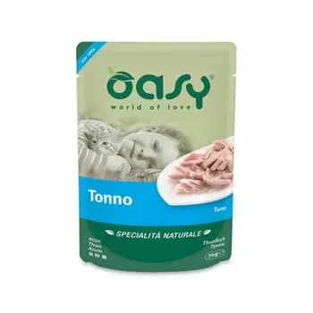 Oasy Wet Cat Specialita Naturali Tuna влажный корм для взрослых кошек, дополнительное питание с тунцом, в паучах - 70 г повседневный супер премиум без курицы для взрослых с тунцом для всех пород паучи Таиланд 1 уп. х 24 шт. х 1.68 кг