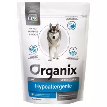 Organix Hypoallergenic для собак, для снижения пищевой аллергии или пищевой непереносимости - 800 г диетические супер премиум для взрослых для всех пород мешок Россия 1 уп. х 1 шт. х 0.8 кг