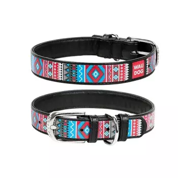 Ошейник Waudog с рисунком Этноширина 15 мм, длина 27-36 смчерный премиум Украина 1 уп. х 1 шт. х 0.04 кг