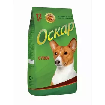 Оскар сухой корм для собак, с уткой - 12 кг премиум с уткой мешок Россия 1 уп. х 1 шт. х 12 кг