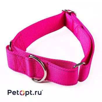 PetOpt Ошейник-мартингейл светоотражающий, нейлон, Розовый S 25 мм 25-40 см s Китай 1 уп. х 1 шт. х 0.055 кг