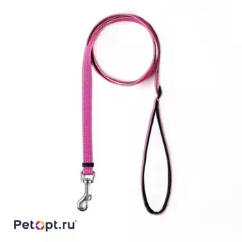 PetOpt Поводок для собак, светоотражающий, Розовый, нейлоновый L 25ммХ200см Изменяющаяся длина 120-200 см l Китай 1 уп. х 1 шт. х 0.153 кг