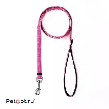 PetOpt Поводок для собак, светоотражающий, Розовый, нейлоновый S 15ммХ200см Изменяющаяся длина 120-200 см s Китай 1 уп. х 1 шт. х 0.086 кг