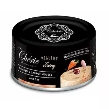 Pettric Cherie Healthy Living Chicken & Carrot Mousse полнорационный влажный корм для кошек, мусс с курицей и морковью, в консервах - 80 г повседневный супер премиум холистики для взрослых с курицей для всех пород консервы (в железной банке) Импортный корм 1 уп. х 24 шт. х 1.92 кг