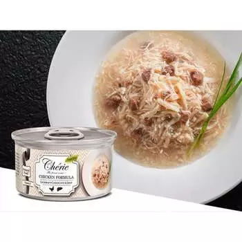 Pettric Shredded Chicken влажный корм для кошек, с рубленной курицей и куриной печенью, волокна в подливе, в консервах - 80 г повседневный супер премиум для взрослых с печенью для всех пород консервы (в железной банке) Импортный корм 1 уп. х 1 шт. х 0.095 кг